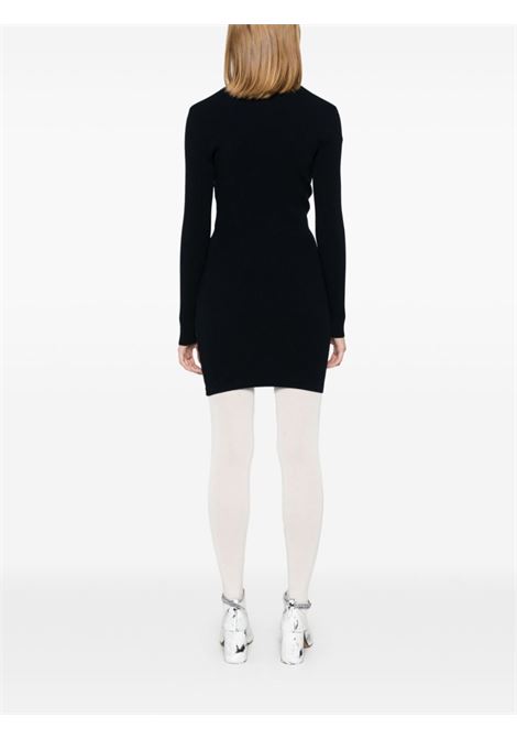 abito corto bi-material mariniere donna nero in viscosa JEAN PAUL GAULTIER | 24/30-F-RO212B-M064590100